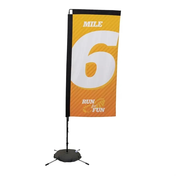 7' Premium Rectangle Sail Sign Flag, 1-Sided, Scissor Base - 7' Premium Rectangle Sail Sign Flag, 1-Sided, Scissor Base - Image 0 of 4