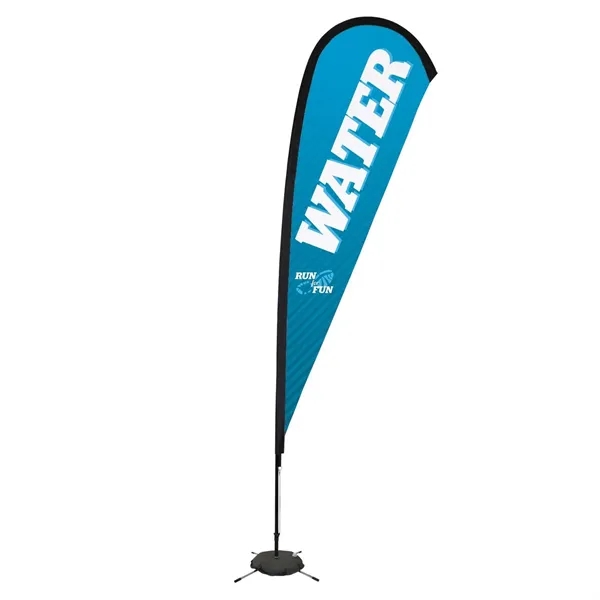 11.5' Premium Teardrop Sail Sign Flag, 1-Sided, Scissor Base - 11.5' Premium Teardrop Sail Sign Flag, 1-Sided, Scissor Base - Image 0 of 6