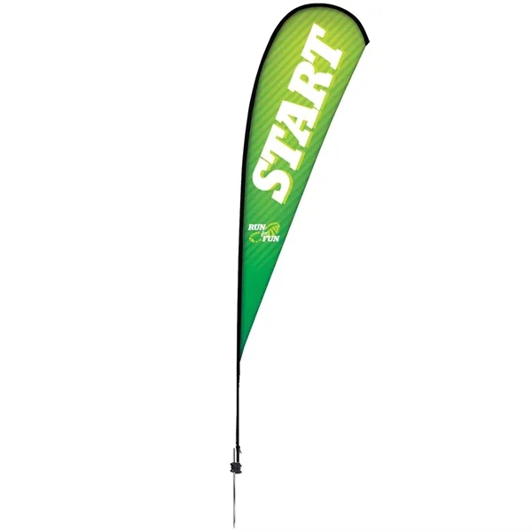 15' Premium Teardrop Sail Sign Flag, 1-Sided, Ground Spike