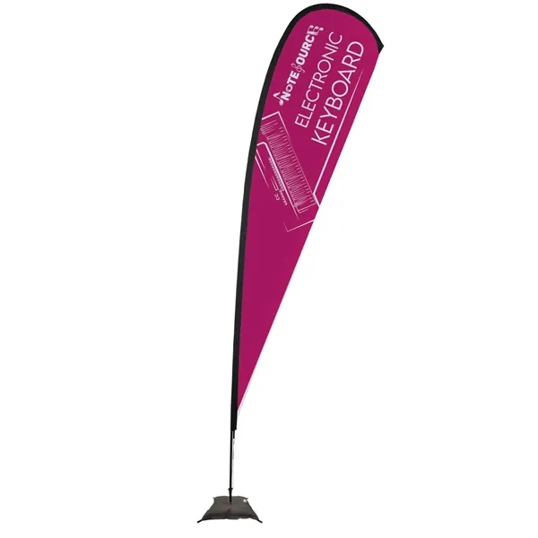 Custom 15' Elite Teardrop Nylon Sail Sign Flag, 1-Sided, Scissor