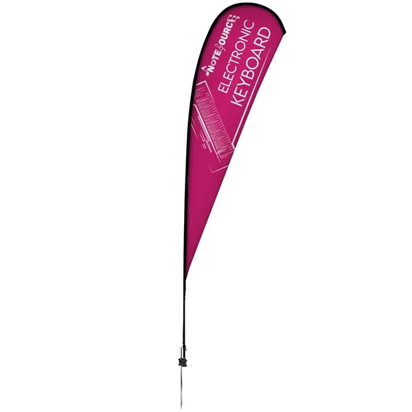Custom 15' Elite Teardrop Nylon Sail Sign Flag, 1-Sided, Spike