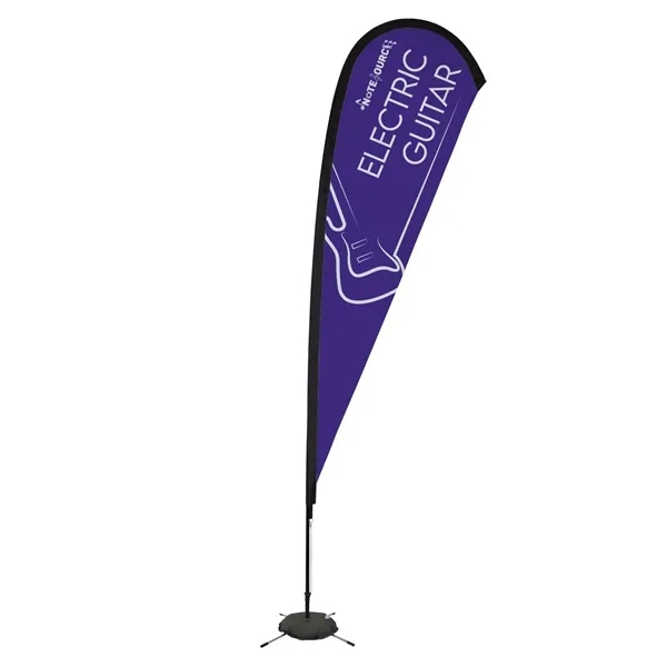 Custom 11.5' Elite Teardrop Nylon Sail Sign Flag, 1-Sided, Scissor