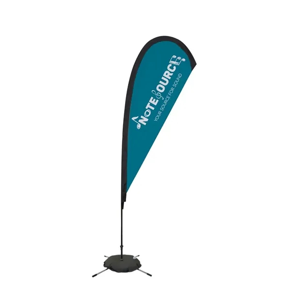 Custom 8' Elite Teardrop Nylon Sail Sign Flag, 1-Sided, Scissor