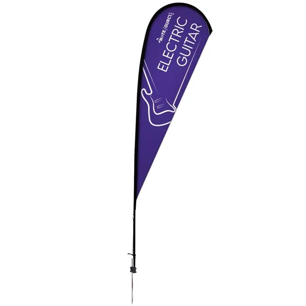 Custom 11.5' Elite Teardrop Nylon Sail Sign Flag, 1-Sided, Spike