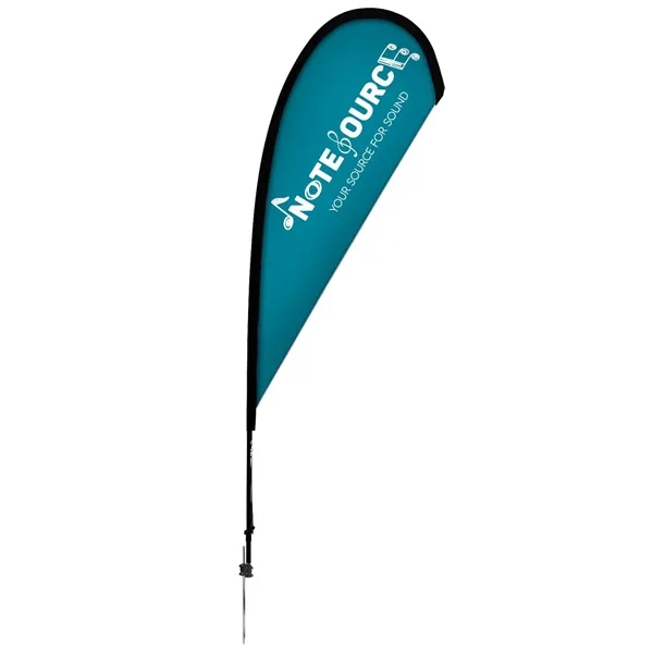 Custom 8' Elite Teardrop Nylon Sail Sign Flag, 1-Sided, Spike