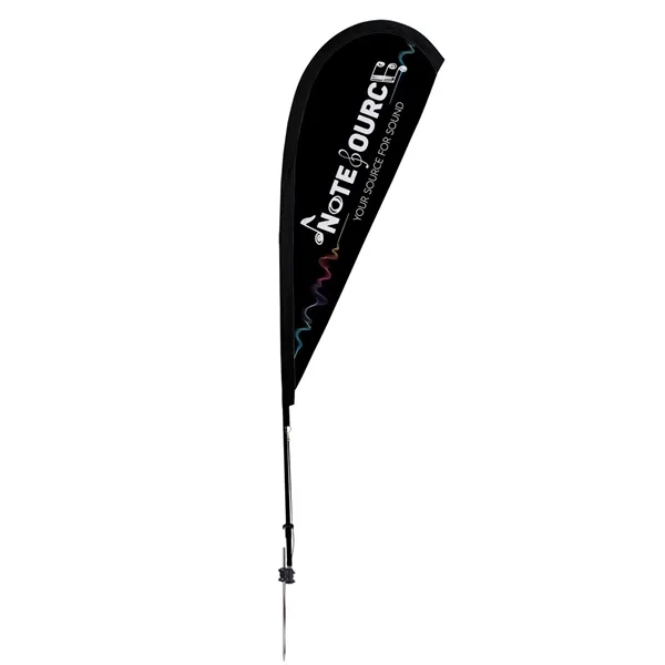 Custom 6' Elite Teardrop Nylon Sail Sign Flag, 1-Sided, Spike