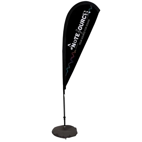 Custom 6' Elite Teardrop Nylon Sail Sign Flag, 1-Sided, Scissor