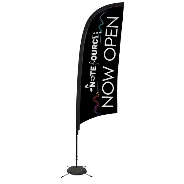 Custom 9' Elite Razor Nylon Sail Sign Flag, 1-Sided, Scissor Base
