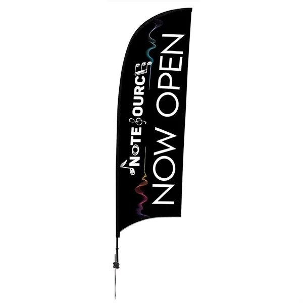 Custom 9' Elite Razor Nylon Sail Sign Flag, 1-Sided, Ground Spike