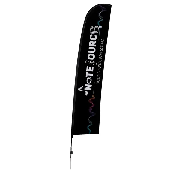 Custom 17' Elite Blade Nylon Sail Sign Flag, 1-Sided, Ground Spike