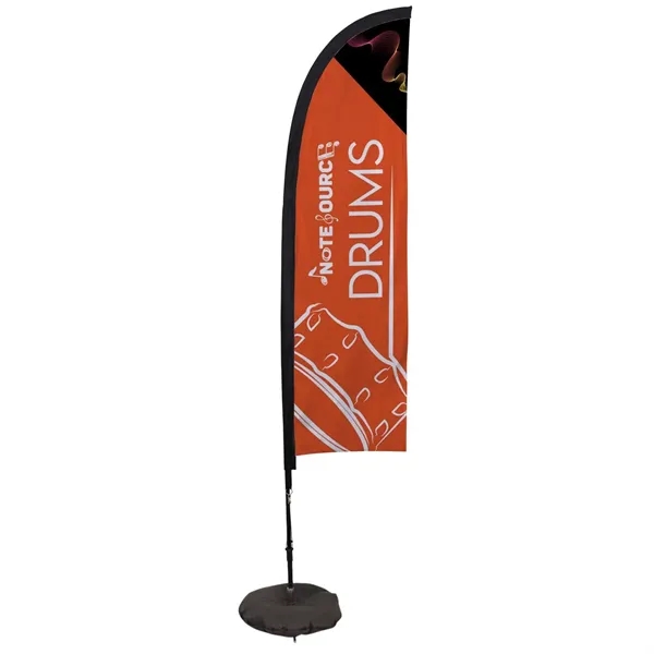 Custom 7' Elite Blade Nylon Sail Sign Flag, 1-Sided, Scissor Base
