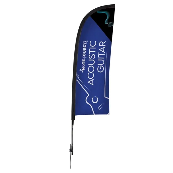 Custom 9' Elite Blade Nylon Sail Sign Flag, 1-Sided, Ground Spike