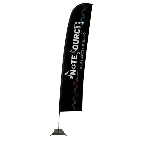 Custom 17' Elite Blade Nylon Sail Sign Flag, 1-Sided, Scissor Base