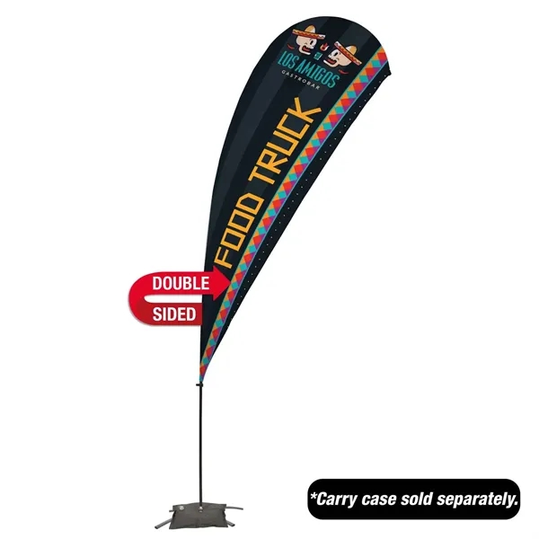 13' Value Teardrop Sail Sign Flag - 2-Sided with Cross Base