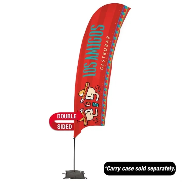15' Value Razor Sail Sign Flag - 2-Sided with Cross Base