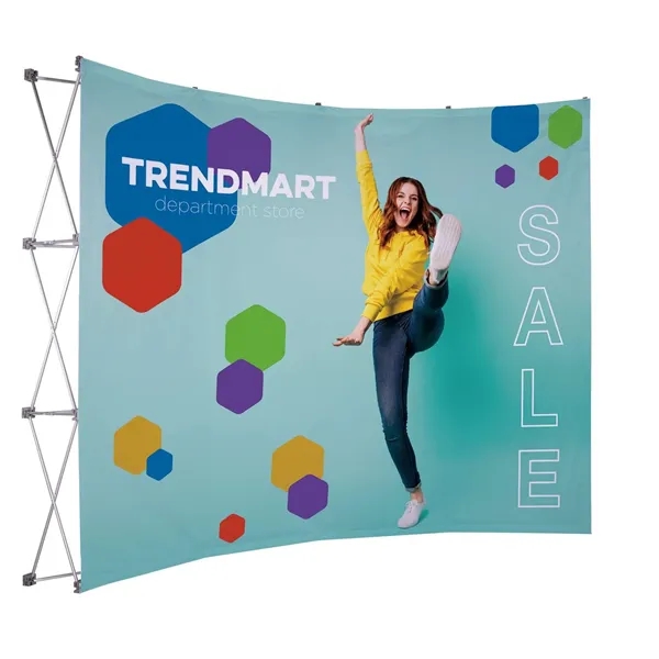 10' Curved Splash Floor Display Face KitRecycle -d Polyester