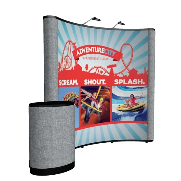 8' Curved Show 'N Rise Floor Display Kit (Mural with Fabric) - 8' Curved Show 'N Rise Floor Display Kit (Mural with Fabric) - Image 0 of 7
