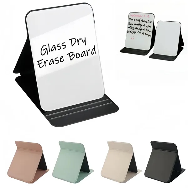 Glass Dry Erase Board with Reversible Stand - Glass Dry Erase Board with Reversible Stand - Image 0 of 5