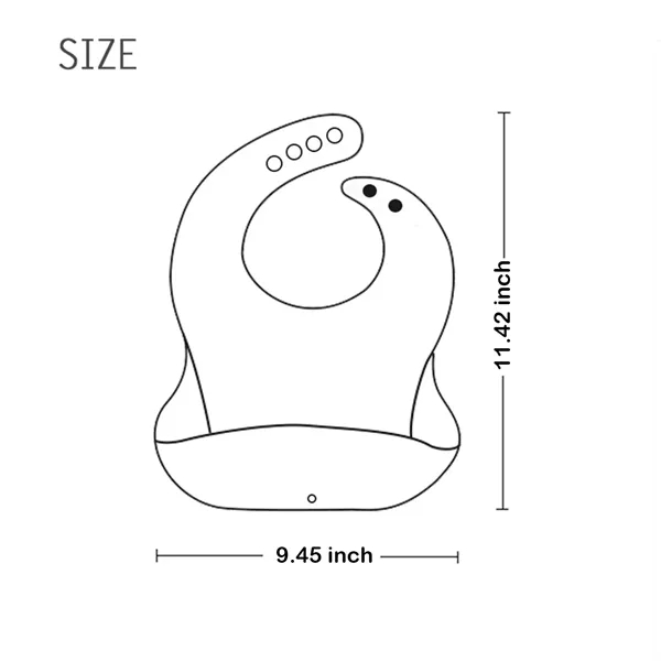 Food-Grade Silicone Baby Bibs with Adjustable Neck Fasteners - Food-Grade Silicone Baby Bibs with Adjustable Neck Fasteners - Image 1 of 2