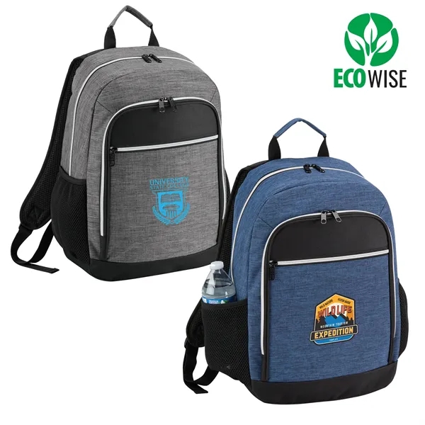 rPET Heather Laptop Backpack - rPET Heather Laptop Backpack - Image 0 of 2