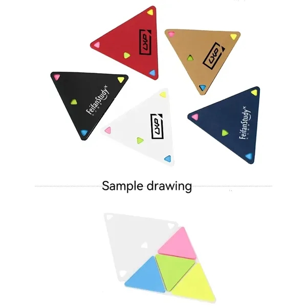 Triangle Shaped 4-color Sticky Flags Notes Booklet - Triangle Shaped 4-color Sticky Flags Notes Booklet - Image 1 of 3