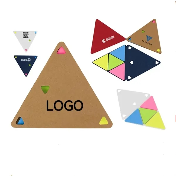 Triangle Shaped 4-color Sticky Flags Notes Booklet - Triangle Shaped 4-color Sticky Flags Notes Booklet - Image 0 of 3
