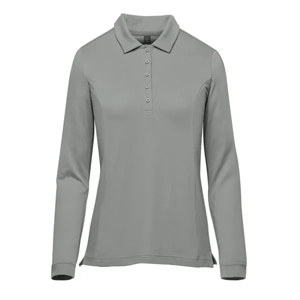 Women's Nevada Long Sleeve Micro Pique Polo - Women's Nevada Long Sleeve Micro Pique Polo - Image 4 of 4