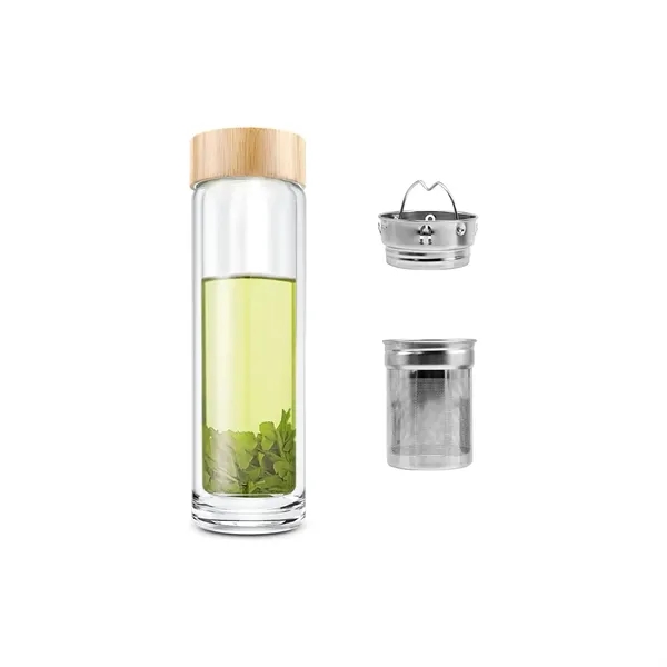 Double Wall Glass Water Bottle - Double Wall Glass Water Bottle - Image 1 of 4
