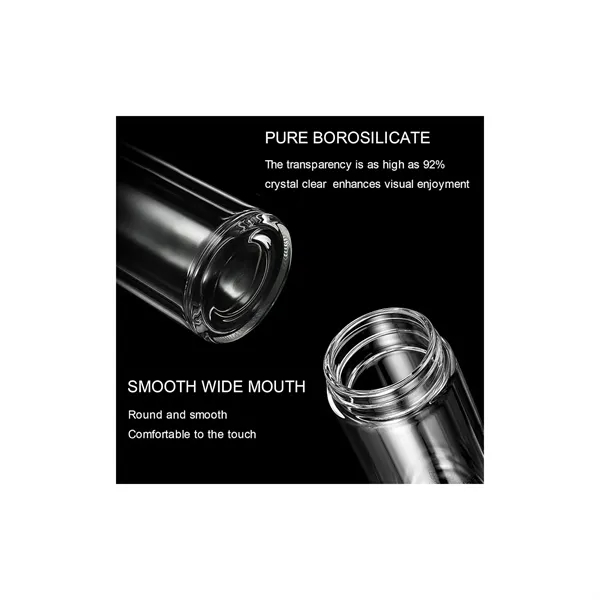 Double Wall Glass Water Bottle - Double Wall Glass Water Bottle - Image 4 of 4