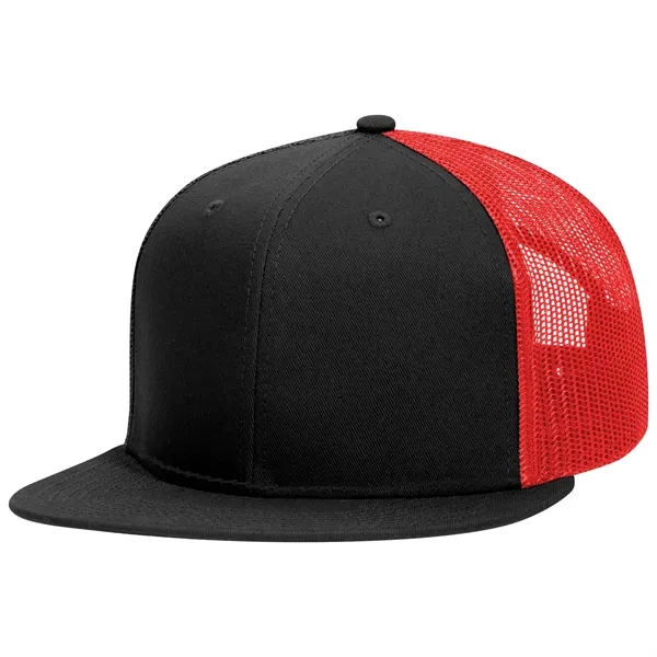 Cotton Blend 6 Panel Mesh Back Hat - Cotton Blend 6 Panel Mesh Back Hat - Image 81 of 83