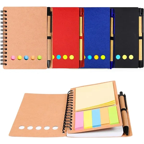 Pocket Business Spiral Notebook With Sticky Notes - Pocket Business Spiral Notebook With Sticky Notes - Image 0 of 7