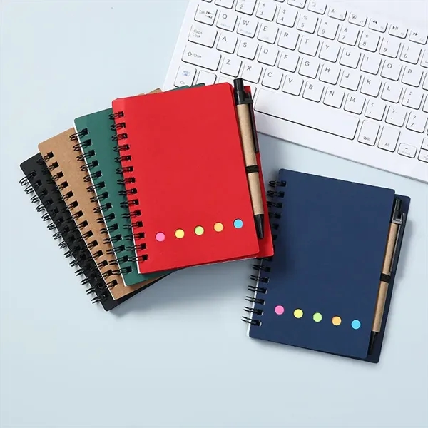 Pocket Business Spiral Notebook With Sticky Notes - Pocket Business Spiral Notebook With Sticky Notes - Image 2 of 7
