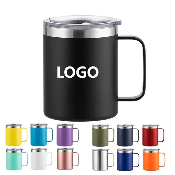 12oz Insulated Stainless Steel Coffee Tumbler Tea Cup - 12oz Insulated Stainless Steel Coffee Tumbler Tea Cup - Image 0 of 5