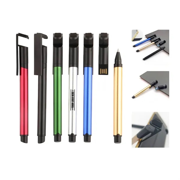 Multifunctional Pen with USB Drive & Phone Stand - Multifunctional Pen with USB Drive & Phone Stand - Image 0 of 1