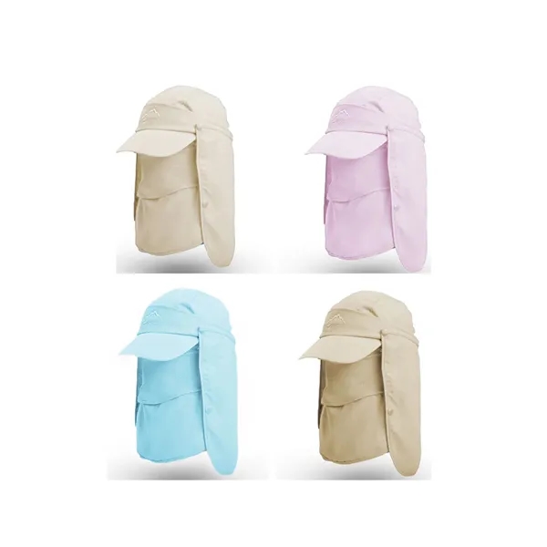 UV Protection Bucket Hat with Face Cover & Neck Flap - UV Protection Bucket Hat with Face Cover & Neck Flap - Image 5 of 5
