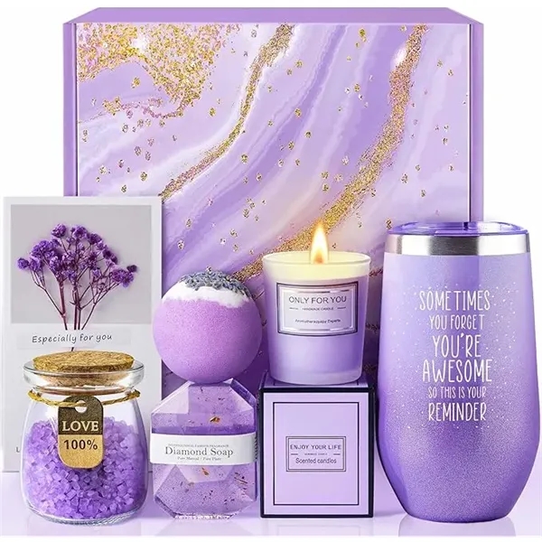 Lavender Spa Gift Basket Set - Lavender Spa Gift Basket Set - Image 13 of 14
