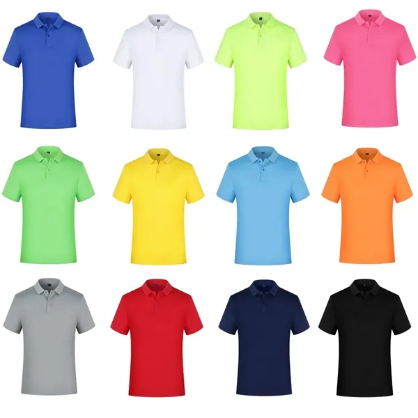 Unisex Quick-Dry Polo Shirt Short Sleeve - Unisex Quick-Dry Polo Shirt Short Sleeve - Image 1 of 15