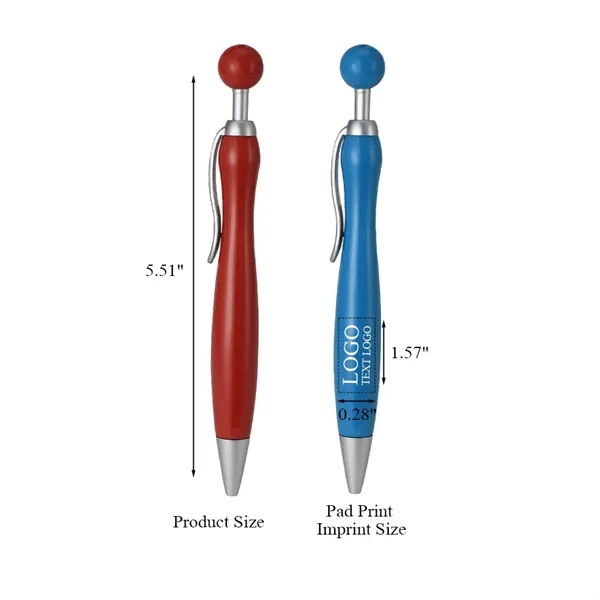 Spherical Press-Printable Logo Ballpoint Pen - Spherical Press-Printable Logo Ballpoint Pen - Image 6 of 7