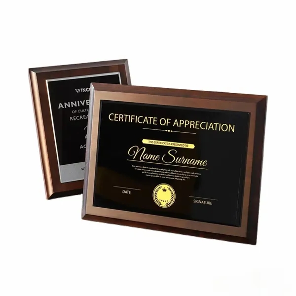 Custom Walnut Veneer Plaque - Custom Walnut Veneer Plaque - Image 0 of 3