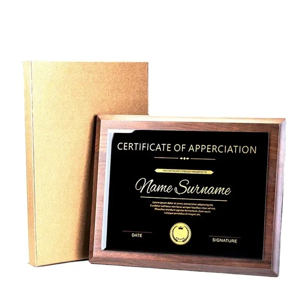 Custom Walnut Veneer Plaque - Custom Walnut Veneer Plaque - Image 1 of 3