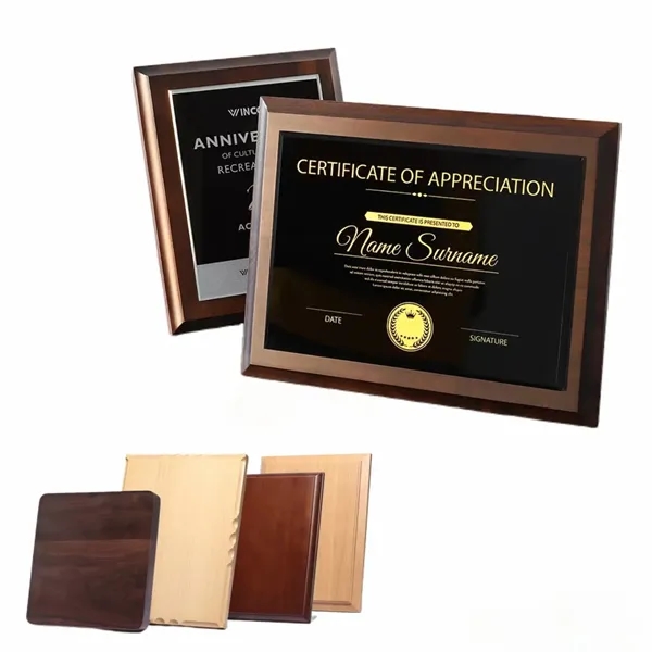 Custom Walnut Veneer Plaque - Custom Walnut Veneer Plaque - Image 2 of 3