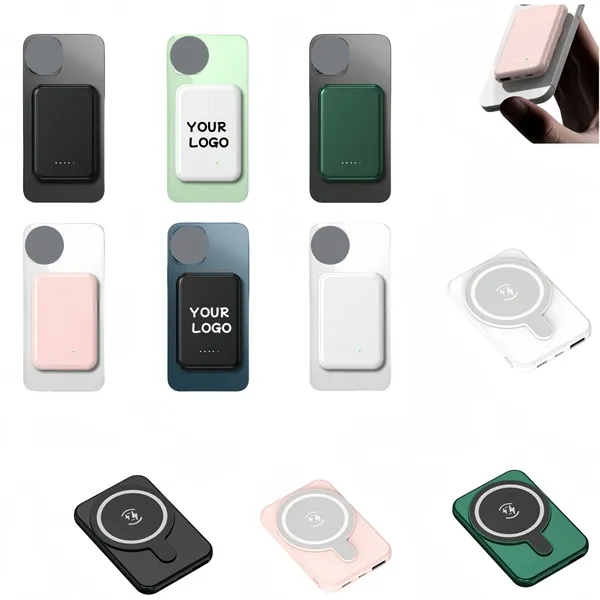 Full Color Magnetic Wireless Portable Charger - Full Color Magnetic Wireless Portable Charger - Image 0 of 2