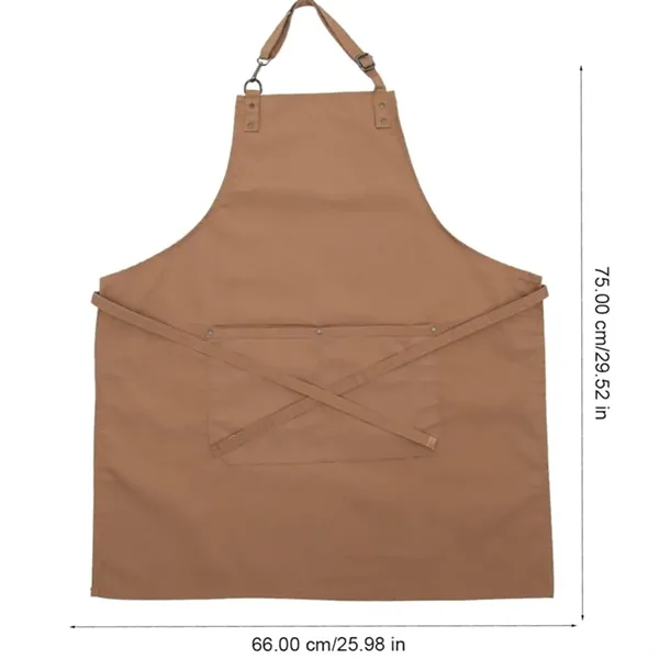 Kitchen Milk Tea Shop Halter Neck Canvas Apron Work Clothes - Kitchen Milk Tea Shop Halter Neck Canvas Apron Work Clothes - Image 1 of 4