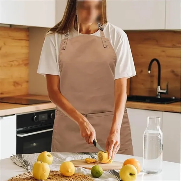 Kitchen Milk Tea Shop Halter Neck Canvas Apron Work Clothes - Kitchen Milk Tea Shop Halter Neck Canvas Apron Work Clothes - Image 2 of 4