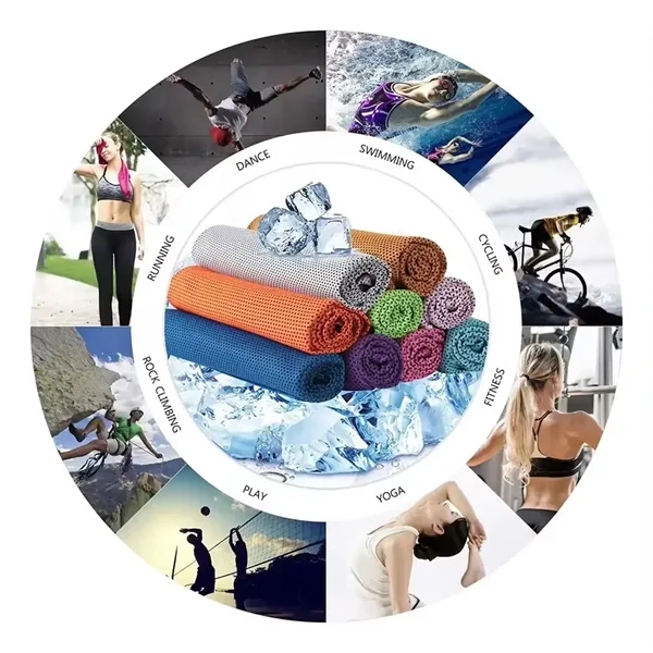Cooling Microfiber Towels With Carabiner Bottle - Cooling Microfiber Towels With Carabiner Bottle - Image 2 of 3