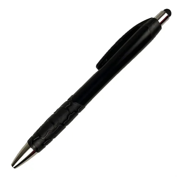 Matte Barrel Ballpoint Pen w/ Rubber Grips & Stylus - Matte Barrel Ballpoint Pen w/ Rubber Grips & Stylus - Image 5 of 6