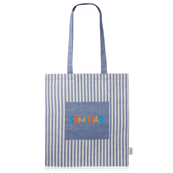 Recycled Striped Cotton Tote Bags - Recycled Striped Cotton Tote Bags - Image 1 of 8