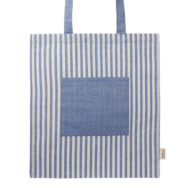 Recycled Striped Cotton Tote Bags - Recycled Striped Cotton Tote Bags - Image 3 of 8