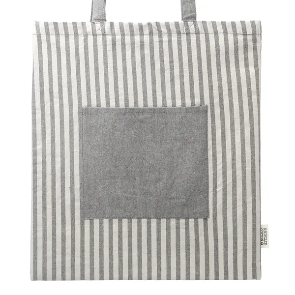 Recycled Striped Cotton Tote Bags - Recycled Striped Cotton Tote Bags - Image 4 of 8