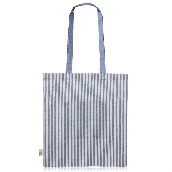 Recycled Striped Cotton Tote Bags - Recycled Striped Cotton Tote Bags - Image 7 of 8